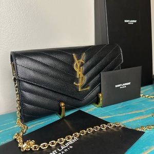 Yves Saint Laurent Cassandre Flap Wallet